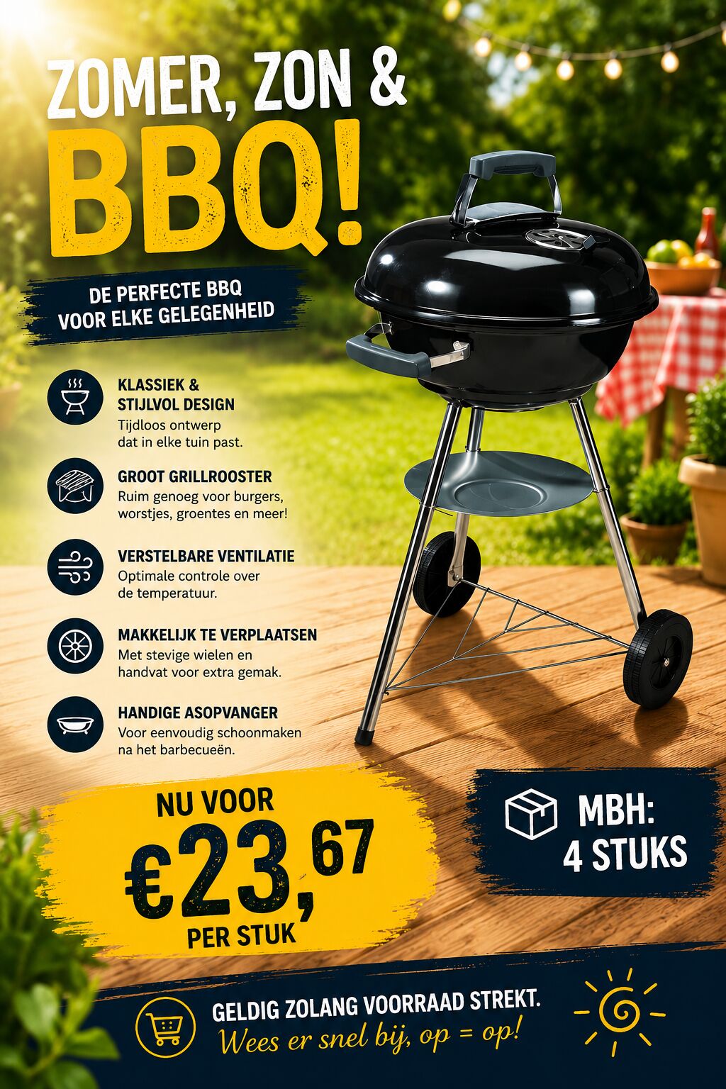 Zomer Actie BBQ-BOL (3 POTEN)