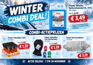 Power Winter Ruitenvloeistof 5L  -15  - Pallet Combi Deal  (Zie afbeelding voor voorwaarden)